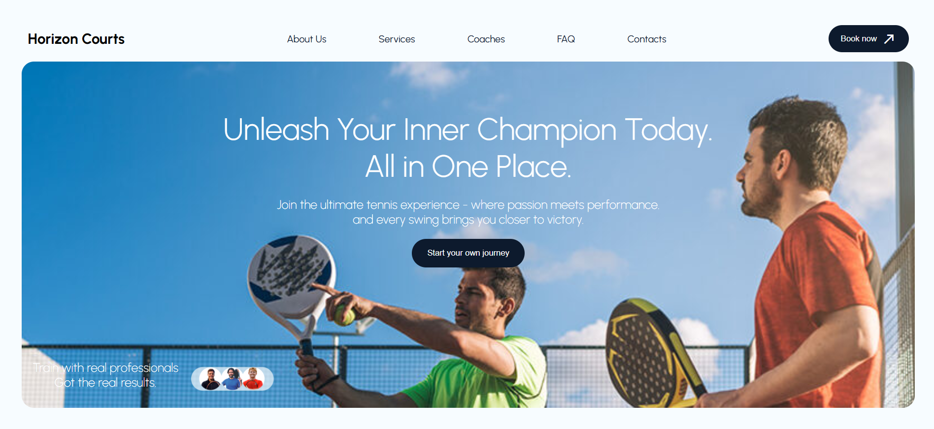 Tennis Club Website Thumbnail